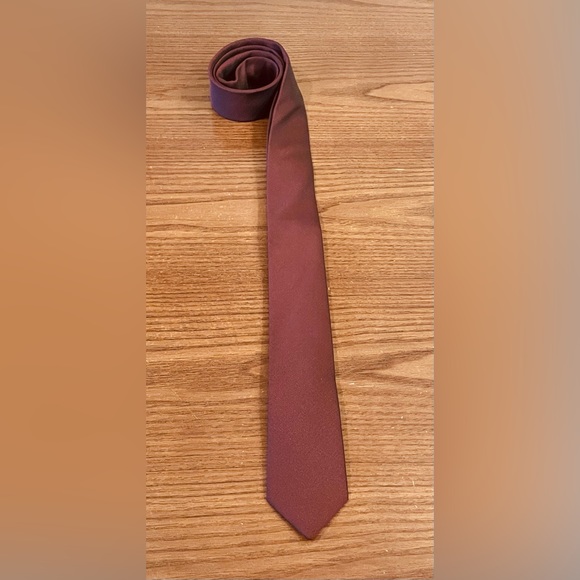 👔🔥 Burgundy Skinny Tie - Picture 2 of 5